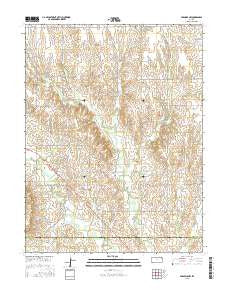 Paradise NW Kansas Current topographic map, 1:24000 scale, 7.5 X 7.5 Minute, Year 2015
