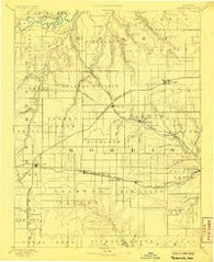 Parkerville Kansas Historical topographic map, 1:125000 scale, 30 X 30 Minute, Year 1894