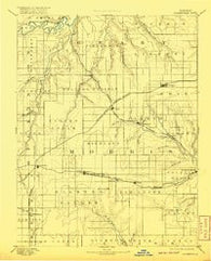 Parkerville Kansas Historical topographic map, 1:125000 scale, 30 X 30 Minute, Year 1894
