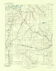 Parkerville Kansas Historical topographic map, 1:125000 scale, 30 X 30 Minute, Year 1894