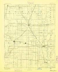 Parsons Kansas Historical topographic map, 1:125000 scale, 30 X 30 Minute, Year 1893