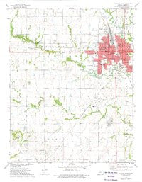 Parsons West Kansas Historical topographic map, 1:24000 scale, 7.5 X 7.5 Minute, Year 1973
