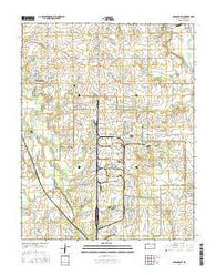 Parsons East Kansas Current topographic map, 1:24000 scale, 7.5 X 7.5 Minute, Year 2016