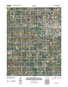 Parsons West Kansas Historical topographic map, 1:24000 scale, 7.5 X 7.5 Minute, Year 2012