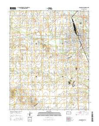 Parsons West Kansas Current topographic map, 1:24000 scale, 7.5 X 7.5 Minute, Year 2015