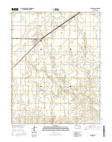 Partridge Kansas Current topographic map, 1:24000 scale, 7.5 X 7.5 Minute, Year 2015