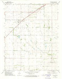 Partridge Kansas Historical topographic map, 1:24000 scale, 7.5 X 7.5 Minute, Year 1972