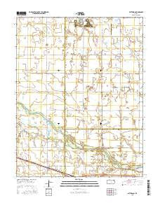 Patterson Kansas Current topographic map, 1:24000 scale, 7.5 X 7.5 Minute, Year 2015