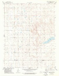 Pawnee Mound Kansas Historical topographic map, 1:24000 scale, 7.5 X 7.5 Minute, Year 1976