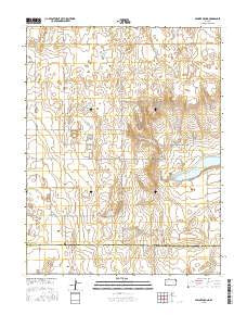 Pawnee Mound Kansas Current topographic map, 1:24000 scale, 7.5 X 7.5 Minute, Year 2015