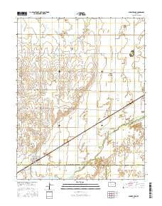 Pawnee Rock Kansas Current topographic map, 1:24000 scale, 7.5 X 7.5 Minute, Year 2015