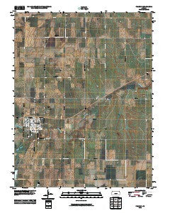 Peabody Kansas Historical topographic map, 1:24000 scale, 7.5 X 7.5 Minute, Year 2010