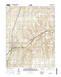 Peabody Kansas Current topographic map, 1:24000 scale, 7.5 X 7.5 Minute, Year 2015