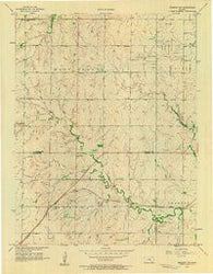Peabody NW Kansas Historical topographic map, 1:24000 scale, 7.5 X 7.5 Minute, Year 1957