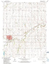 Peabody Kansas Historical topographic map, 1:24000 scale, 7.5 X 7.5 Minute, Year 1989