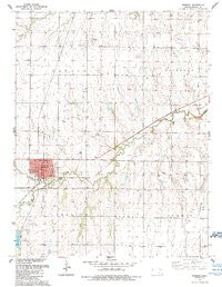 Peabody Kansas Historical topographic map, 1:24000 scale, 7.5 X 7.5 Minute, Year 1989