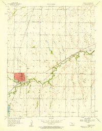 Peabody Kansas Historical topographic map, 1:24000 scale, 7.5 X 7.5 Minute, Year 1957