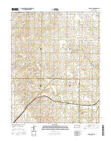 Peabody NW Kansas Current topographic map, 1:24000 scale, 7.5 X 7.5 Minute, Year 2015