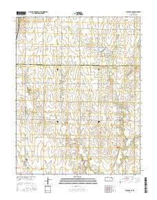 Peabody SE Kansas Current topographic map, 1:24000 scale, 7.5 X 7.5 Minute, Year 2015