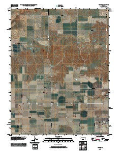 Pence Kansas Historical topographic map, 1:24000 scale, 7.5 X 7.5 Minute, Year 2009