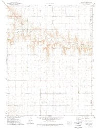 Pence SW Kansas Historical topographic map, 1:24000 scale, 7.5 X 7.5 Minute, Year 1976
