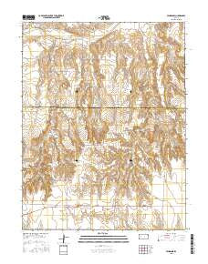 Pendennis Kansas Current topographic map, 1:24000 scale, 7.5 X 7.5 Minute, Year 2015