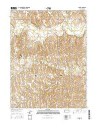 Penokee Kansas Current topographic map, 1:24000 scale, 7.5 X 7.5 Minute, Year 2015