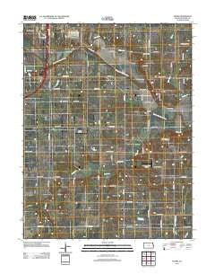 Peoria Kansas Historical topographic map, 1:24000 scale, 7.5 X 7.5 Minute, Year 2012