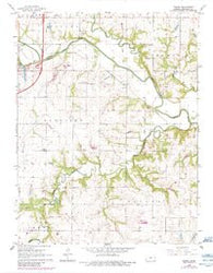 Peoria Kansas Historical topographic map, 1:24000 scale, 7.5 X 7.5 Minute, Year 1962