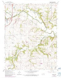 Peoria Kansas Historical topographic map, 1:24000 scale, 7.5 X 7.5 Minute, Year 1962