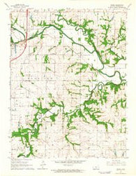 Peoria Kansas Historical topographic map, 1:24000 scale, 7.5 X 7.5 Minute, Year 1962