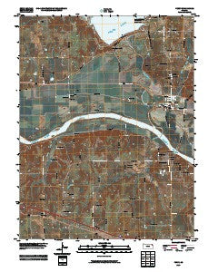 Perry Kansas Historical topographic map, 1:24000 scale, 7.5 X 7.5 Minute, Year 2009