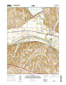 Perry Kansas Current topographic map, 1:24000 scale, 7.5 X 7.5 Minute, Year 2016