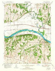 Perry Kansas Historical topographic map, 1:24000 scale, 7.5 X 7.5 Minute, Year 1949