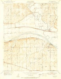 Perry Kansas Historical topographic map, 1:24000 scale, 7.5 X 7.5 Minute, Year 1950