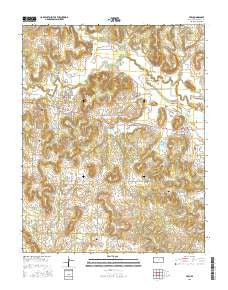 Peru Kansas Current topographic map, 1:24000 scale, 7.5 X 7.5 Minute, Year 2015