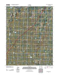 Phenis Creek Kansas Historical topographic map, 1:24000 scale, 7.5 X 7.5 Minute, Year 2012