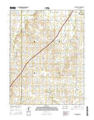 Phenis Creek Kansas Current topographic map, 1:24000 scale, 7.5 X 7.5 Minute, Year 2015