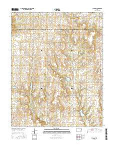 Piedmont Kansas Current topographic map, 1:24000 scale, 7.5 X 7.5 Minute, Year 2015