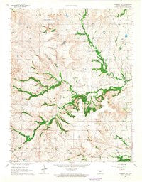 Piedmont NW Kansas Historical topographic map, 1:24000 scale, 7.5 X 7.5 Minute, Year 1964