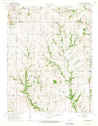 Piedmont Kansas Historical topographic map, 1:24000 scale, 7.5 X 7.5 Minute, Year 1964