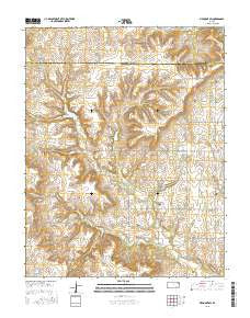 Piedmont SW Kansas Current topographic map, 1:24000 scale, 7.5 X 7.5 Minute, Year 2015