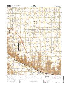Pierceville Kansas Current topographic map, 1:24000 scale, 7.5 X 7.5 Minute, Year 2016