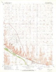 Pierceville Kansas Historical topographic map, 1:24000 scale, 7.5 X 7.5 Minute, Year 1967