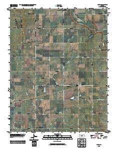 Piqua Kansas Historical topographic map, 1:24000 scale, 7.5 X 7.5 Minute, Year 2009