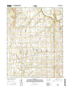 Piqua Kansas Current topographic map, 1:24000 scale, 7.5 X 7.5 Minute, Year 2016