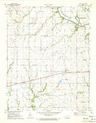 Piqua Kansas Historical topographic map, 1:24000 scale, 7.5 X 7.5 Minute, Year 1971