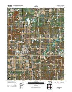 Pleasanton Kansas Historical topographic map, 1:24000 scale, 7.5 X 7.5 Minute, Year 2012