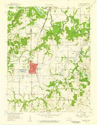 Pleasanton Kansas Historical topographic map, 1:24000 scale, 7.5 X 7.5 Minute, Year 1958