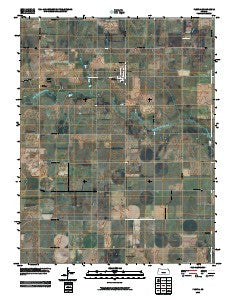 Plevna Kansas Historical topographic map, 1:24000 scale, 7.5 X 7.5 Minute, Year 2009